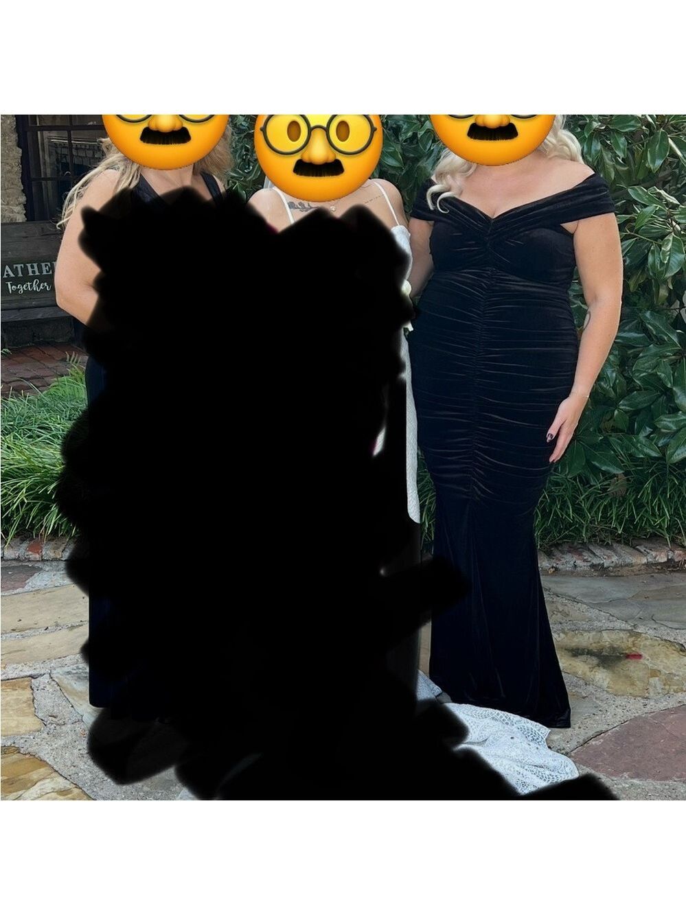 Fashion Nova Black One-Shoulder Velvet Ruched Gown - Picture 2 of 3